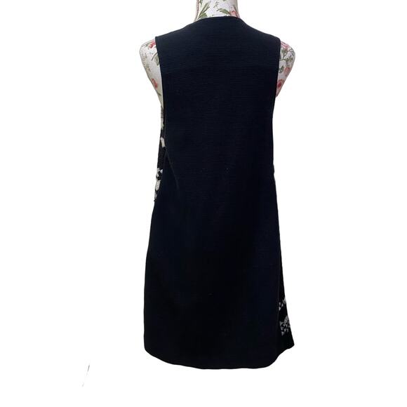 Black wool Blend Anthropologie Open Duster Vest Cardigan Guess Editor Small - Picture 8 of 8